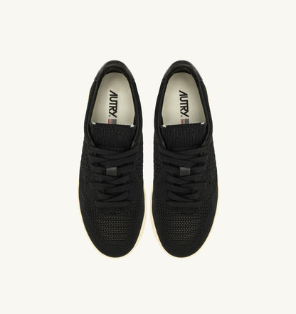 AUTRY EASEKNIT MEDALIST LOW SNEAKERS IN BLACK COLOR KNIT