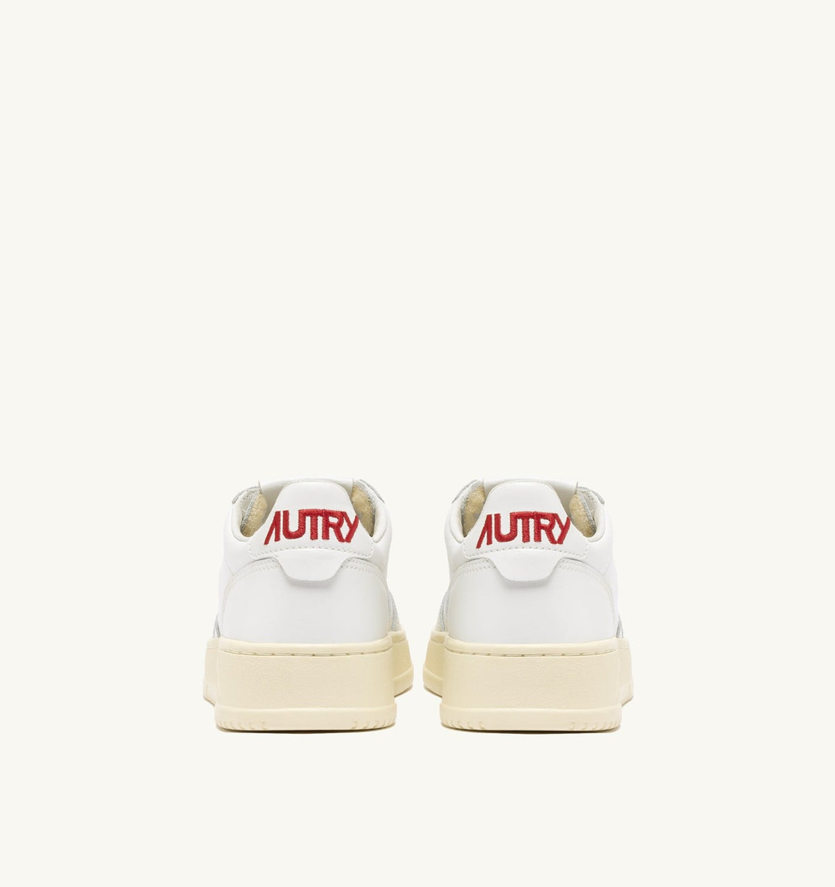 AUTRY SNEAKERS MEDALIST 'LOVE' IN WHITE AND RED LEATHER