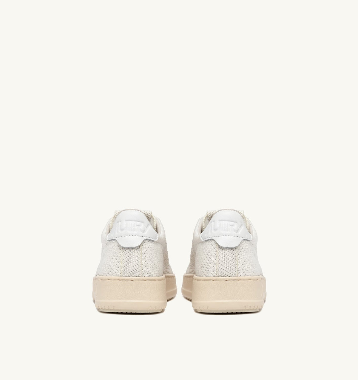 AUTRY MEDALIST EASEKNIT LOW SNEAKERS IN KNIT COLOR IVORY