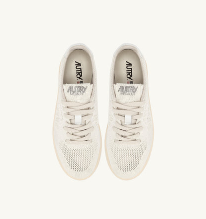 AUTRY MEDALIST EASEKNIT LOW SNEAKERS IN KNIT COLOR IVORY