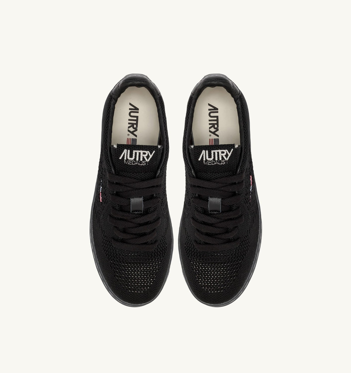 AUTRY MEDALIST EASEKNIT LOW SNEAKERS IN BLACK KNIT