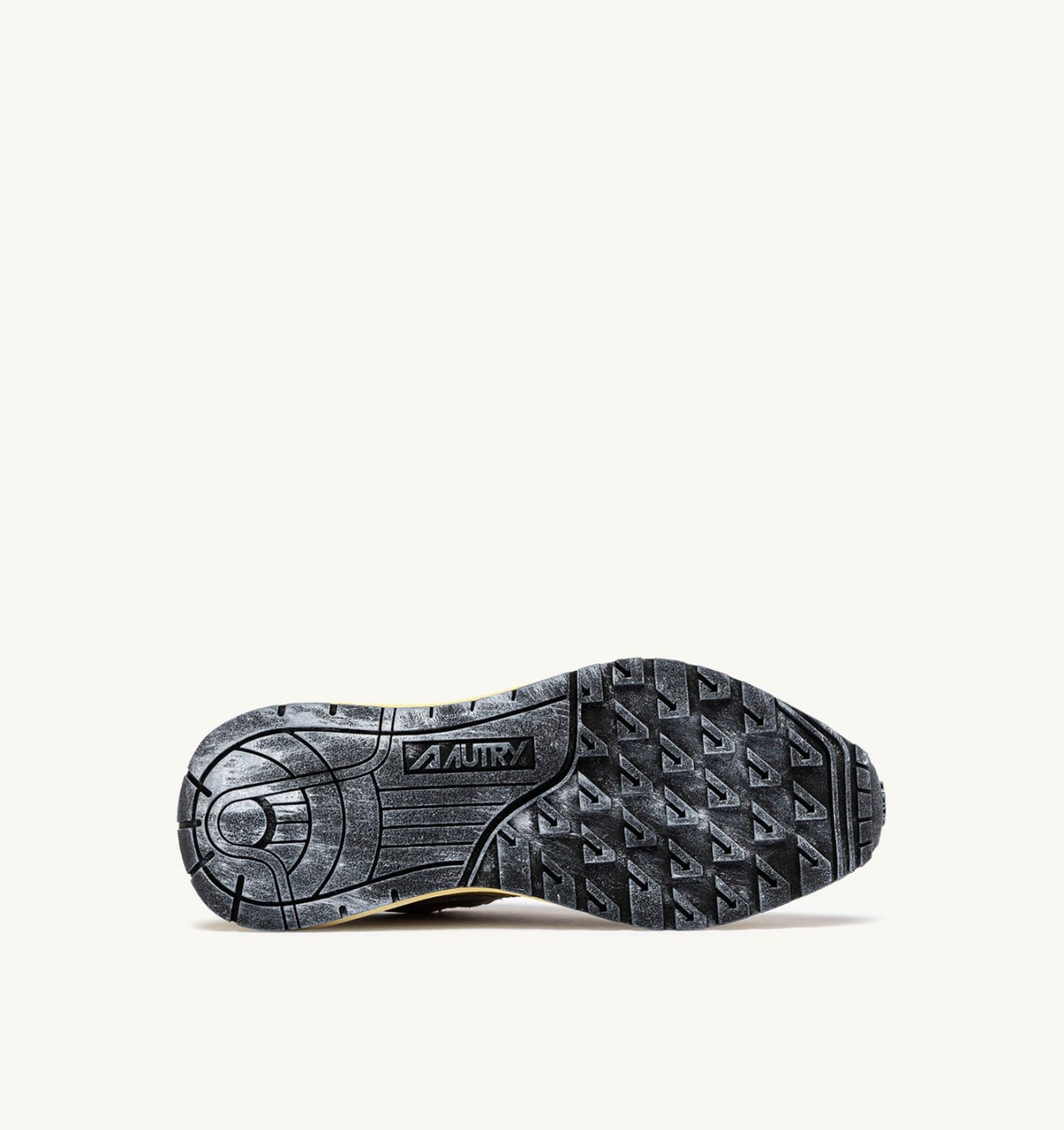 AUTRY REELWIND LOW SNEAKERS IN FOAM SUGAR AND COVERT GREEN NYLON AND SUEDE