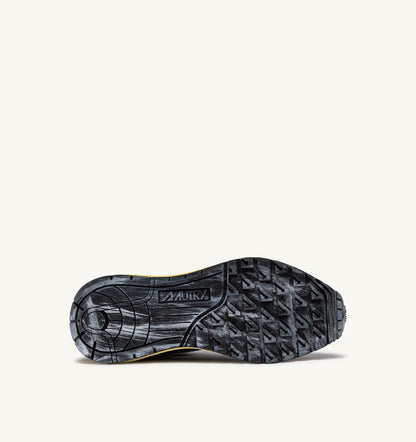 AUTRY REELWIND LOW SNEAKERS IN BLACK SUGAR AND MARSHMALLOW NYLON AND SUEDE