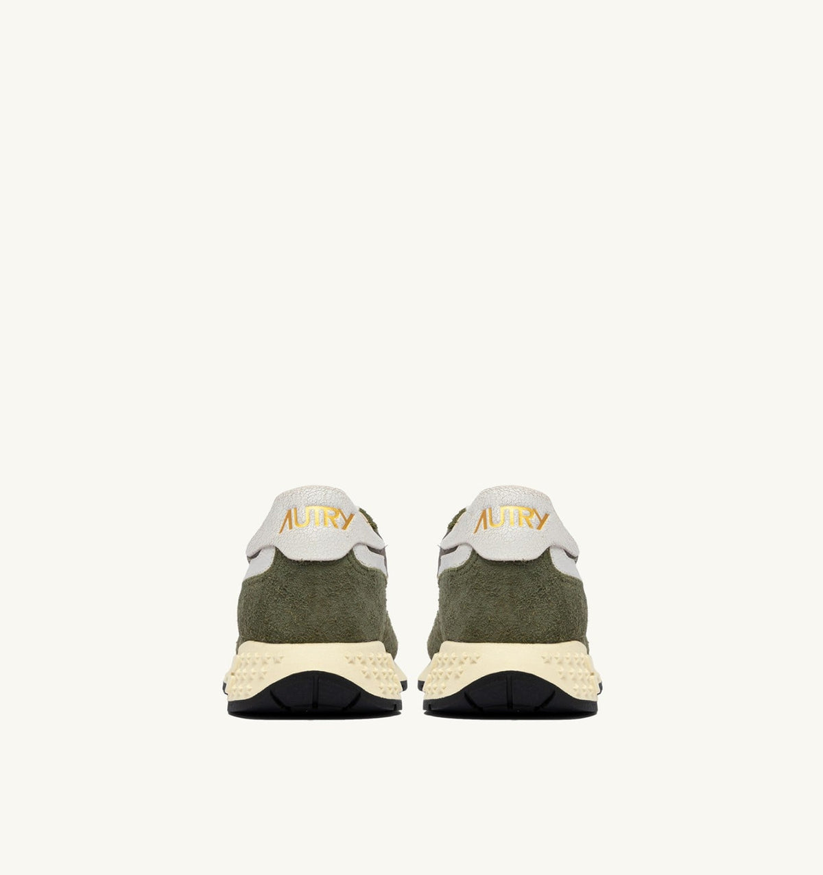 AUTRY REELWIND LOW SNEAKERS IN WHITE AND SAGE NYLON AND SUEDE