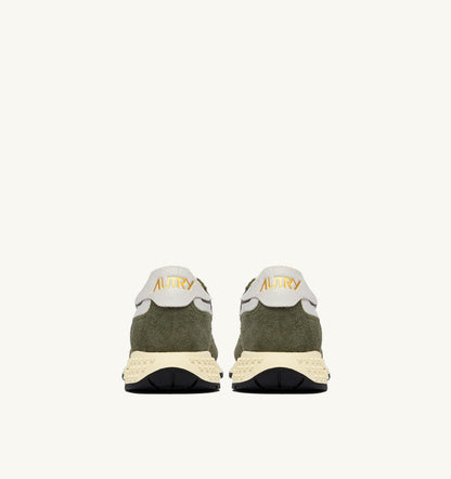 AUTRY REELWIND LOW SNEAKERS IN WHITE AND SAGE NYLON AND SUEDE