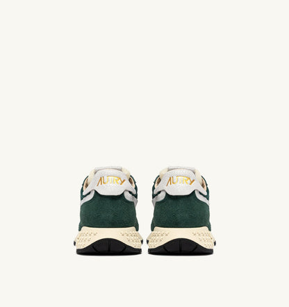 AUTRY REELWIND LOW SNEAKERS IN WHITE AND BOTANICAL GARDEN NYLON AND SUEDE