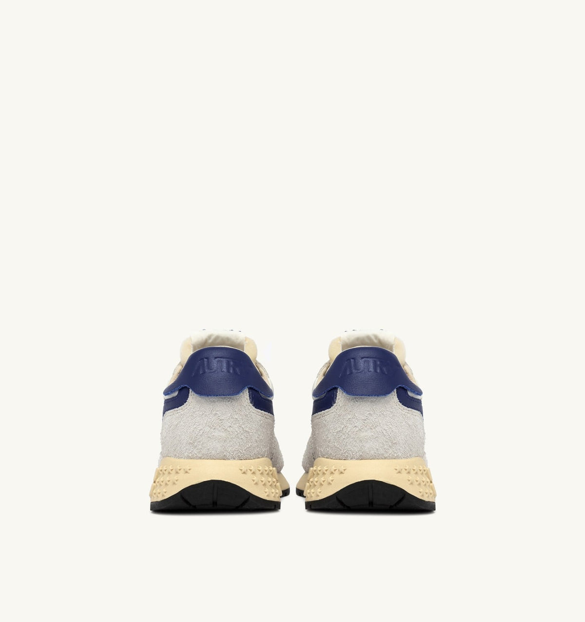 AUTRY REELWIND LOW SNEAKERS IN WHITE AND LIMOGES NYLON AND SUEDE