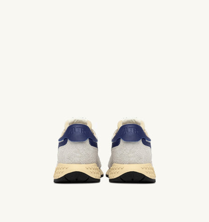 AUTRY REELWIND LOW SNEAKERS IN WHITE AND LIMOGES NYLON AND SUEDE