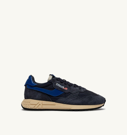 AUTRY REELWIND LOW SNEAKERS IN SPACE BLUE AND LAPIS BLUE NYLON AND SUEDE