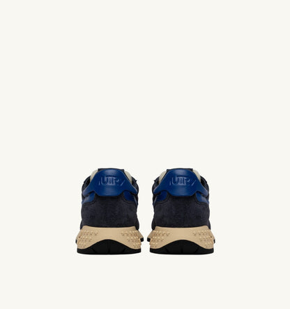 AUTRY REELWIND LOW SNEAKERS IN SPACE BLUE AND LAPIS BLUE NYLON AND SUEDE