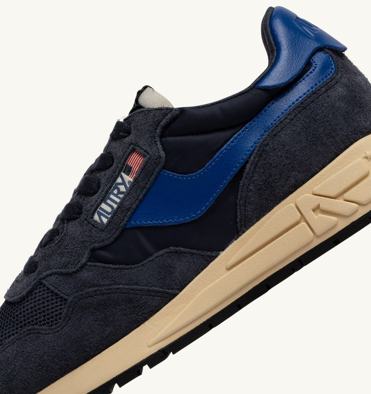 AUTRY REELWIND LOW SNEAKERS IN SPACE BLUE AND LAPIS BLUE NYLON AND SUEDE