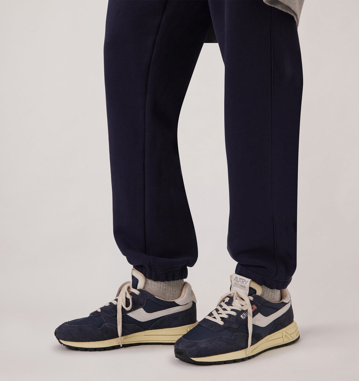 AUTRY REELWIND LOW SNEAKERS IN BLUE SPACE AND WHITE NYLON AND SUEDE