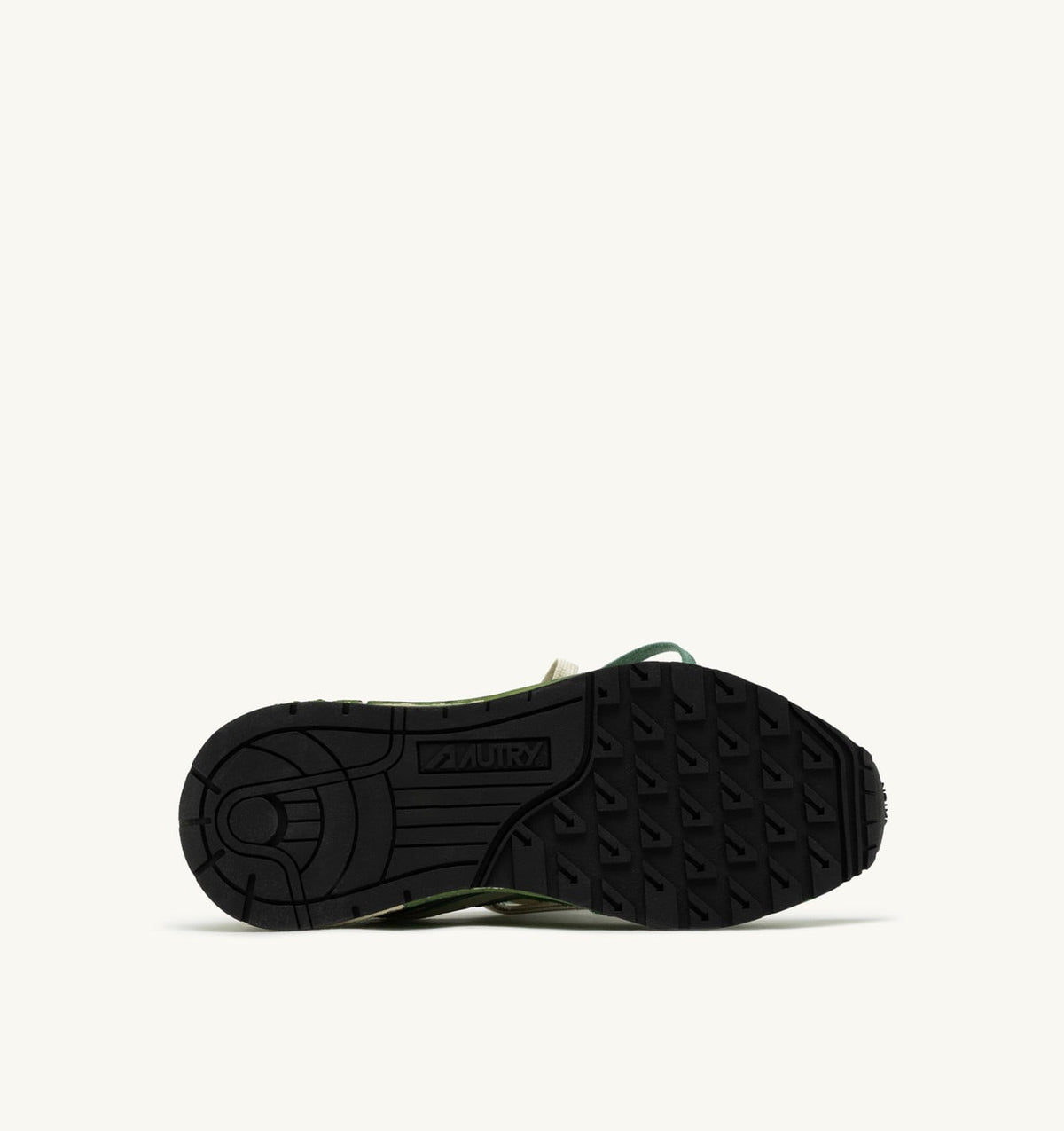 AUTRY REELWIND SUPER VINTAGE SNEAKERS IN WHITE AND GREEN SUEDE AND NYLON