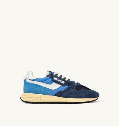 AUTRY REELWIND LOW SNEAKERS IN BLUETTE AND DIGITAL BLUE NYLON AND SUEDE
