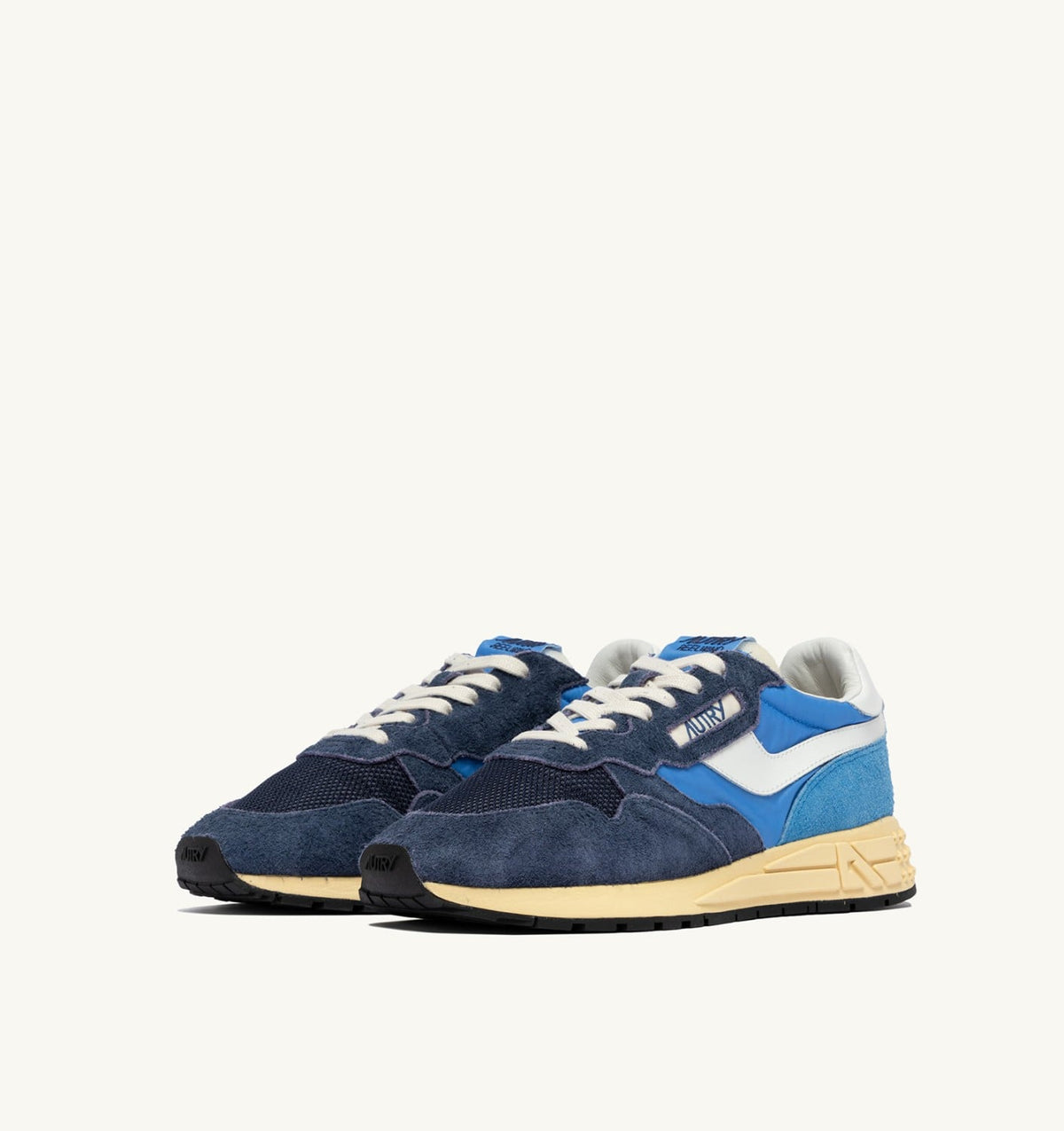 AUTRY REELWIND LOW SNEAKERS IN BLUETTE AND DIGITAL BLUE NYLON AND SUEDE