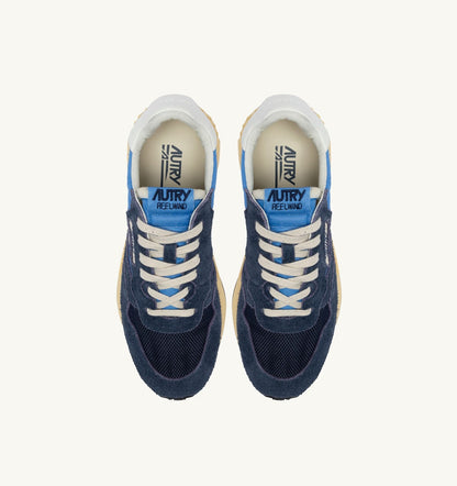 AUTRY REELWIND LOW SNEAKERS IN BLUETTE AND DIGITAL BLUE NYLON AND SUEDE
