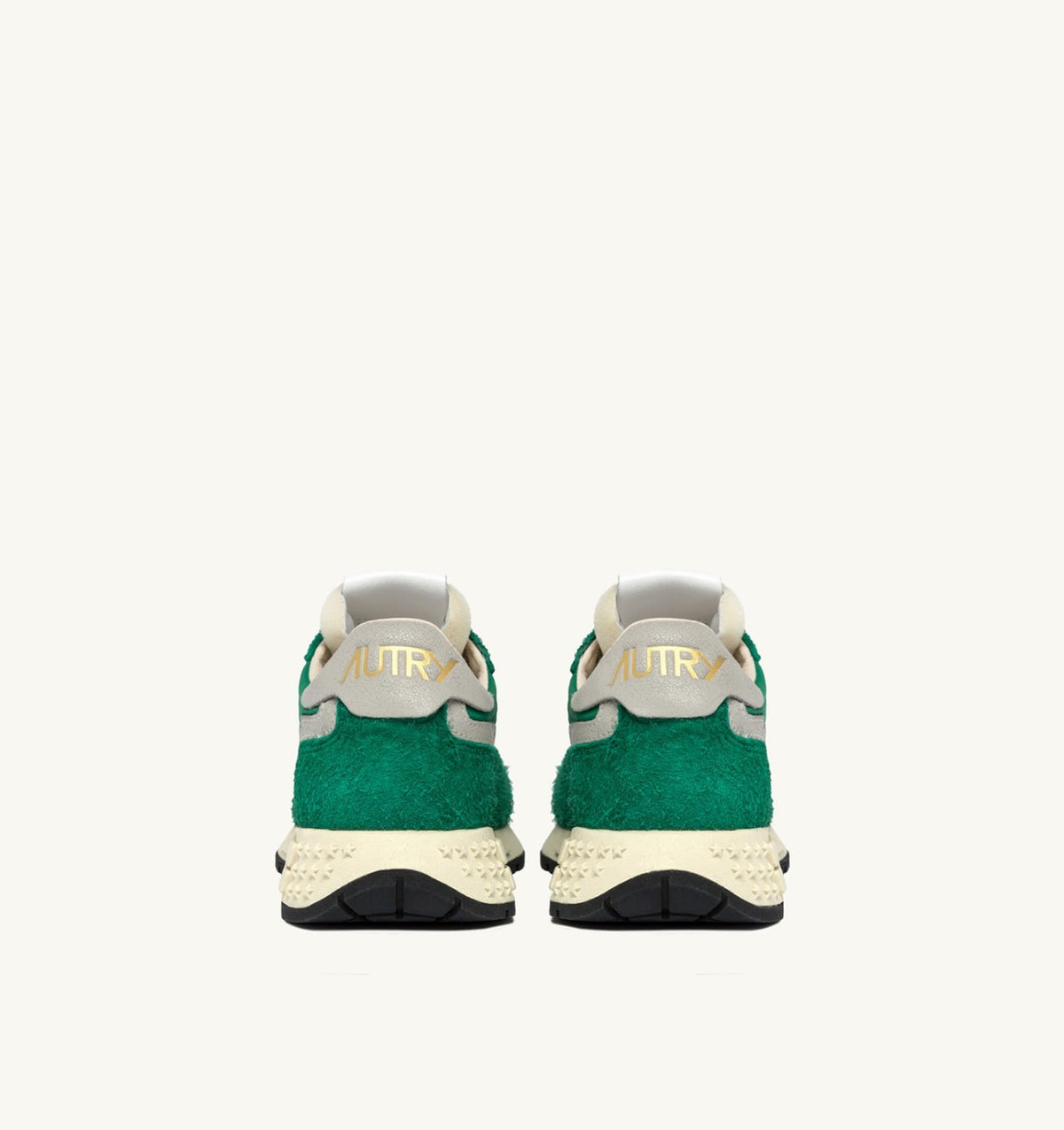 AUTRY REELWIND LOW SNEAKERS IN GREEN NYLON AND SUEDE