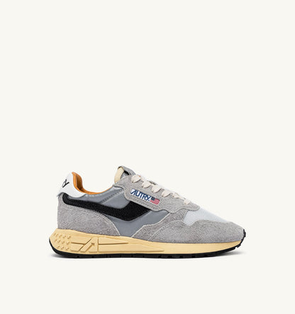 AUTRY REELWIND LOW SNEAKERS IN SAND SUEDE AND REFLECTIVE NYLON