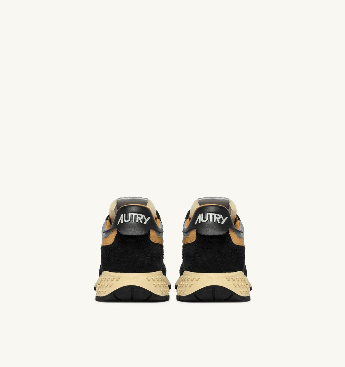 AUTRY REELWIND LOW SNEAKERS IN BLACK SUEDE AND REFLECTIVE NYLON