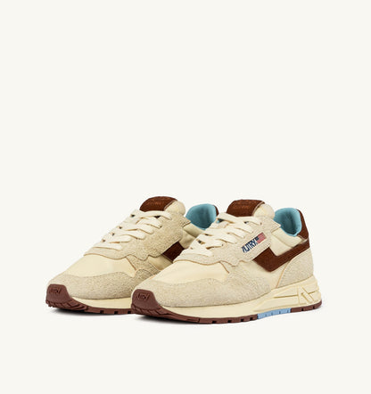 AUTRY REELWIND LOW SNEAKERS IN NYLON AND SUEDE COLOR BROWN AND NUT
