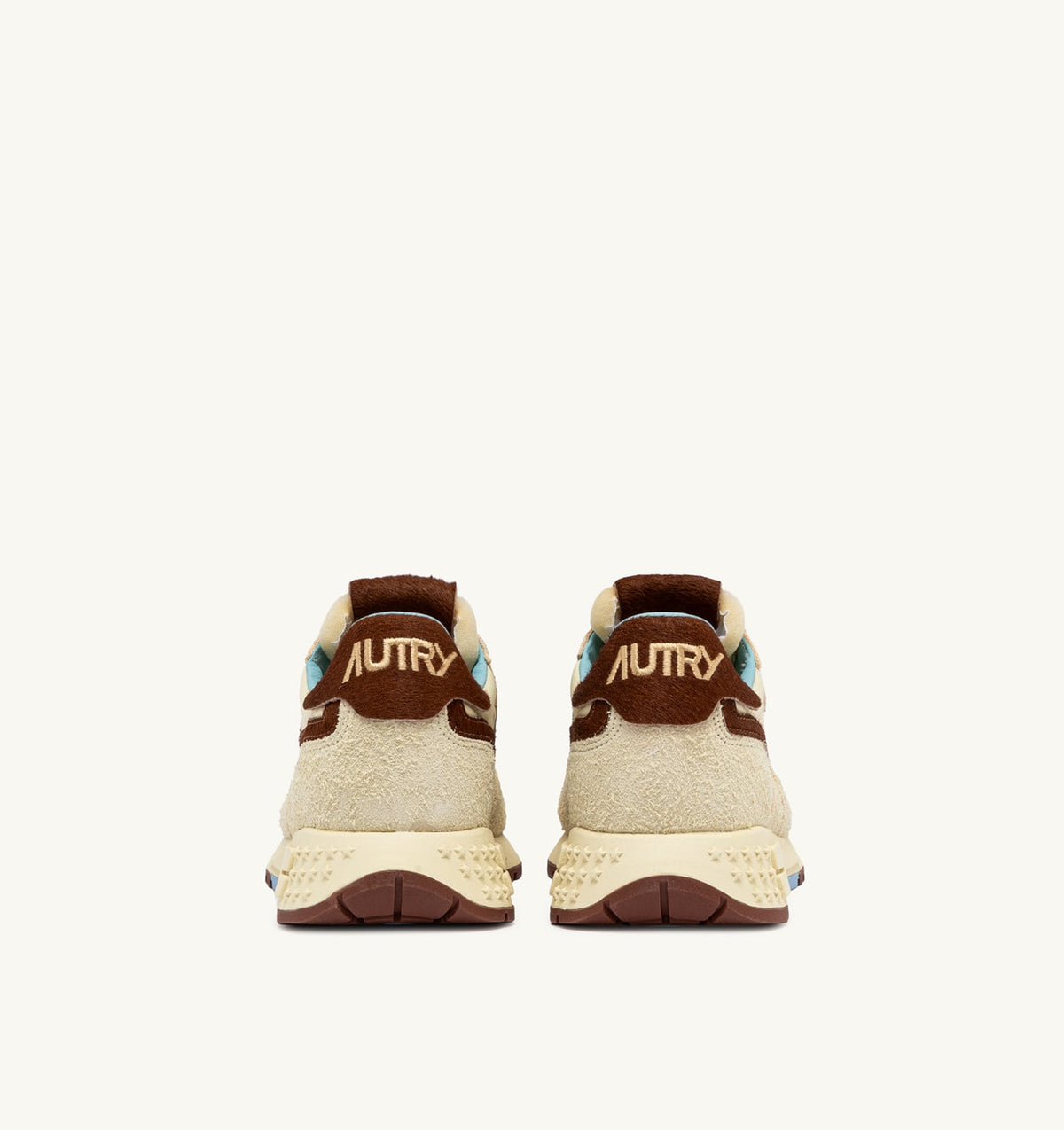 AUTRY REELWIND LOW SNEAKERS IN NYLON AND SUEDE COLOR BROWN AND NUT