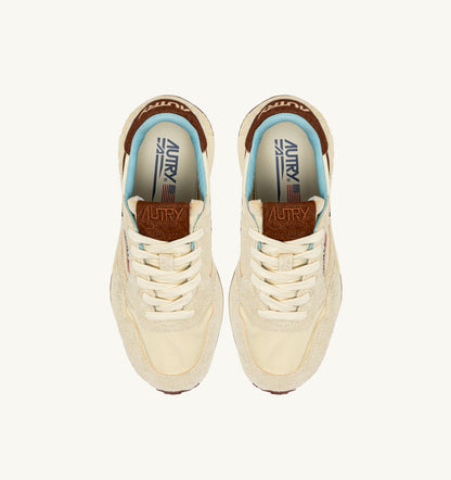 AUTRY REELWIND LOW SNEAKERS IN NYLON AND SUEDE COLOR BROWN AND NUT