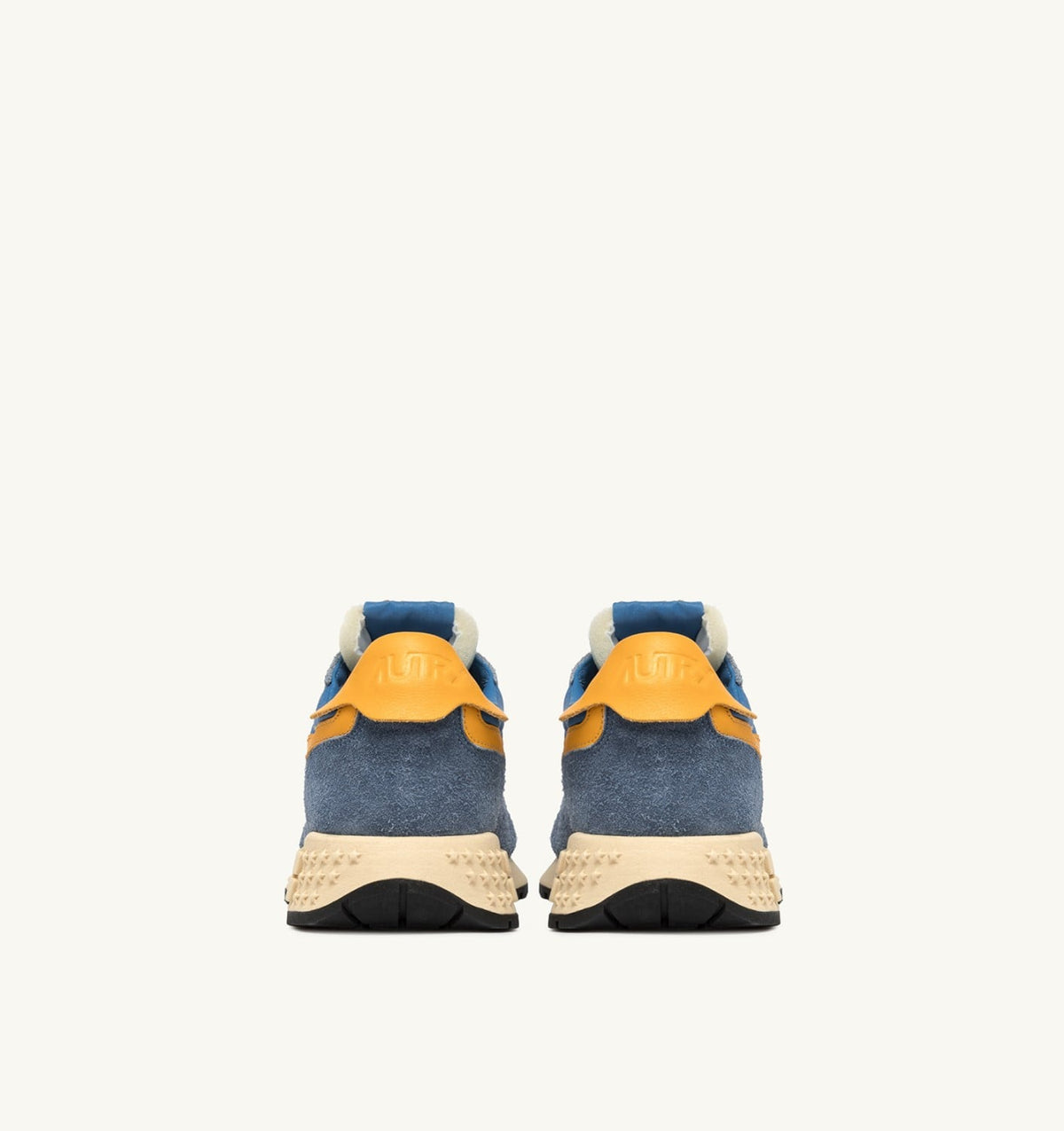 AUTRY REELWIND LOW SNEAKERS IN CENBLE AND GOLD FUSION NYLON AND SUEDE