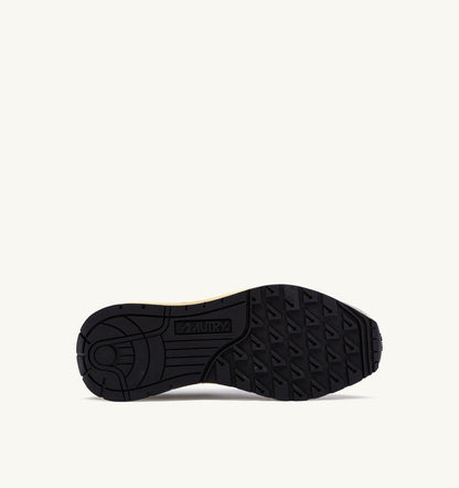 AUTRY REELWIND LOW SNEAKERS IN ECRU AND RED NYLON AND SUEDE