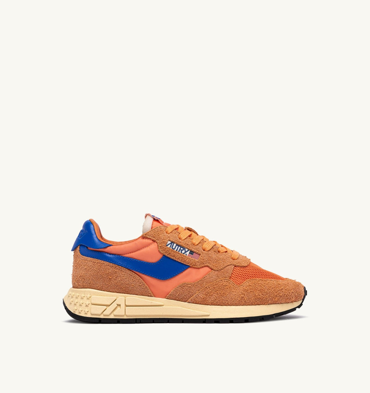 AUTRY REELWIND LOW SNEAKERS IN CANOVA AND STRONG BLUE NYLON AND SUEDE