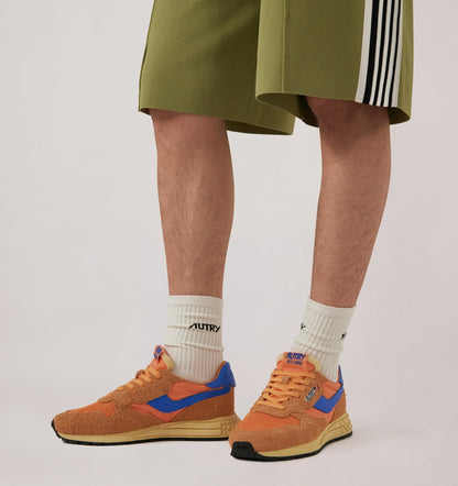 AUTRY REELWIND LOW SNEAKERS IN CANOVA AND STRONG BLUE NYLON AND SUEDE