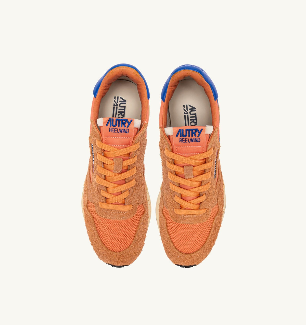 AUTRY REELWIND LOW SNEAKERS IN CANOVA AND STRONG BLUE NYLON AND SUEDE