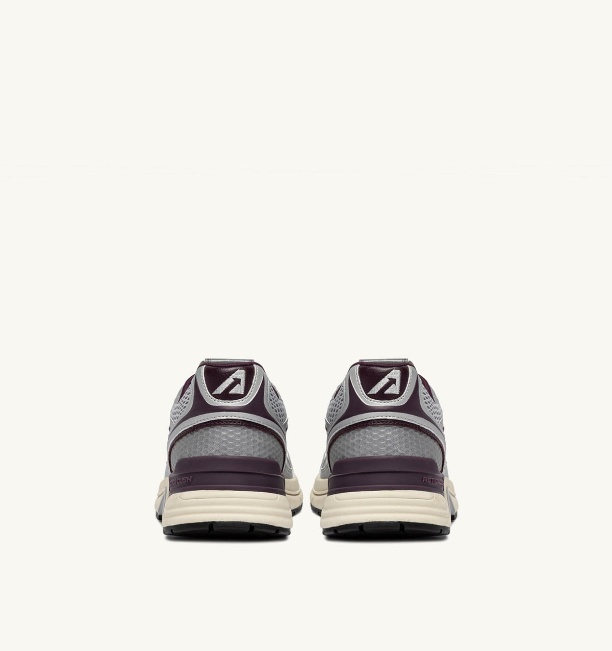 AUTRY HYPERWAY SNEAKERS IN SILVER, HARBOR MIST AND FIG SYNTHETIC LEATHER AND MESH