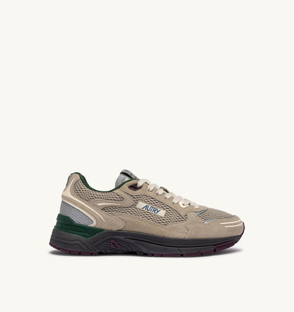 AUTRY HYPERWAY SNEAKERS IN BISCUIT AND AFTERGLOW SUEDE AND MESH