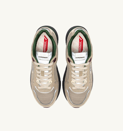 AUTRY HYPERWAY SNEAKERS IN BISCUIT AND AFTERGLOW SUEDE AND MESH