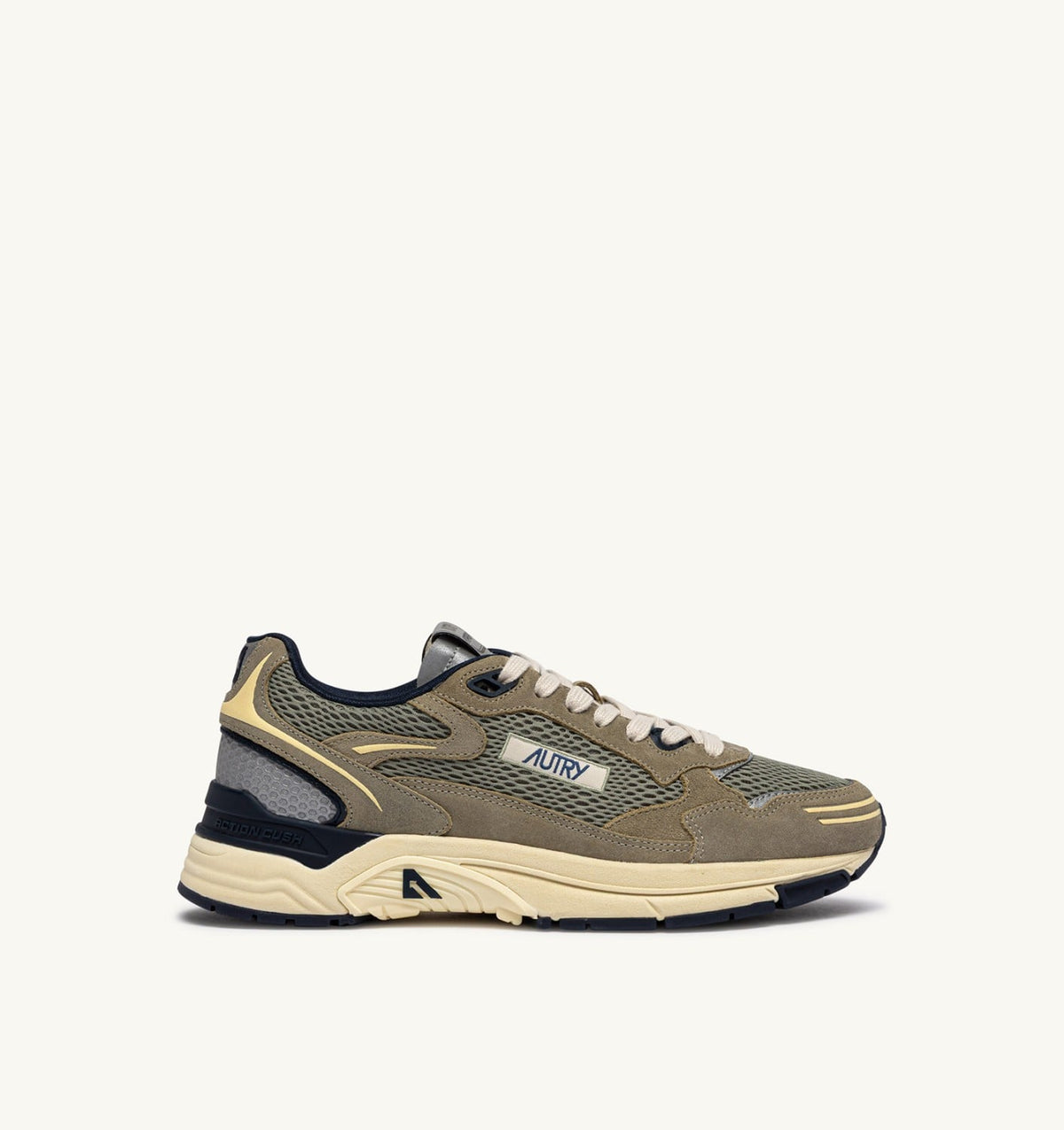 AUTRY HYPERWAY SNEAKERS IN SILVER SAGE AND SPA BLUE SUEDE AND MESH