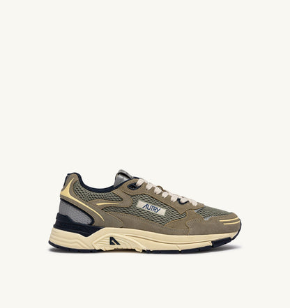 AUTRY HYPERWAY SNEAKERS IN SILVER SAGE AND SPA BLUE SUEDE AND MESH