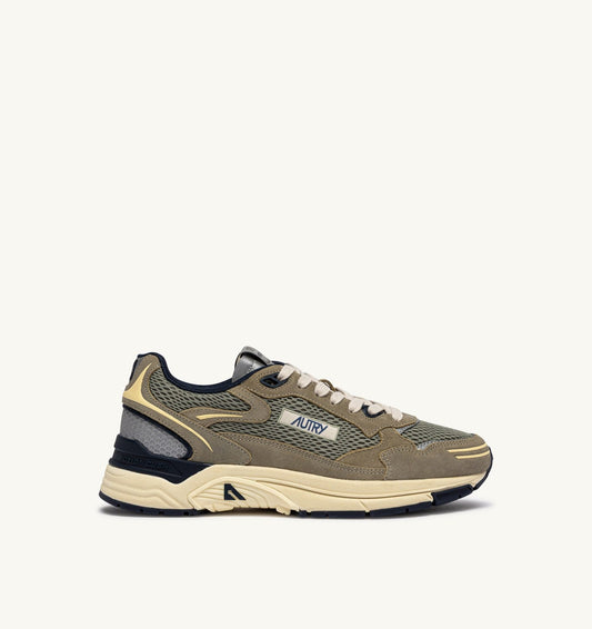 AUTRY HYPERWAY SNEAKERS IN SILVER SAGE AND SPA BLUE SUEDE AND MESH