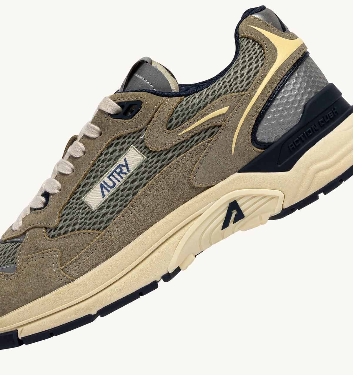 AUTRY HYPERWAY SNEAKERS IN SILVER SAGE AND SPA BLUE SUEDE AND MESH
