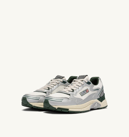 AUTRY HYPERWAY SNEAKERS IN SILVER, WHISPER WHITE AND MOUNTAIN SYNTHETIC LEATHER AND MESH
