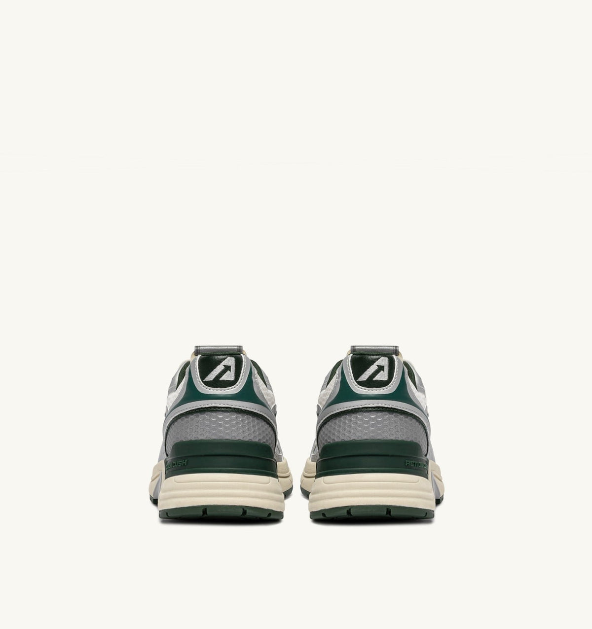 AUTRY HYPERWAY SNEAKERS IN SILVER, WHISPER WHITE AND MOUNTAIN SYNTHETIC LEATHER AND MESH