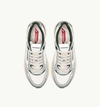 AUTRY HYPERWAY SNEAKERS IN SILVER, WHISPER WHITE AND MOUNTAIN SYNTHETIC LEATHER AND MESH