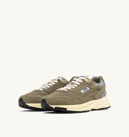 AUTRY HYPERWAY SNEAKERS IN THYME AND SILVER MESH AND SUEDE
