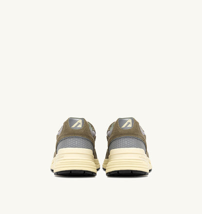 AUTRY HYPERWAY SNEAKERS IN THYME AND SILVER MESH AND SUEDE