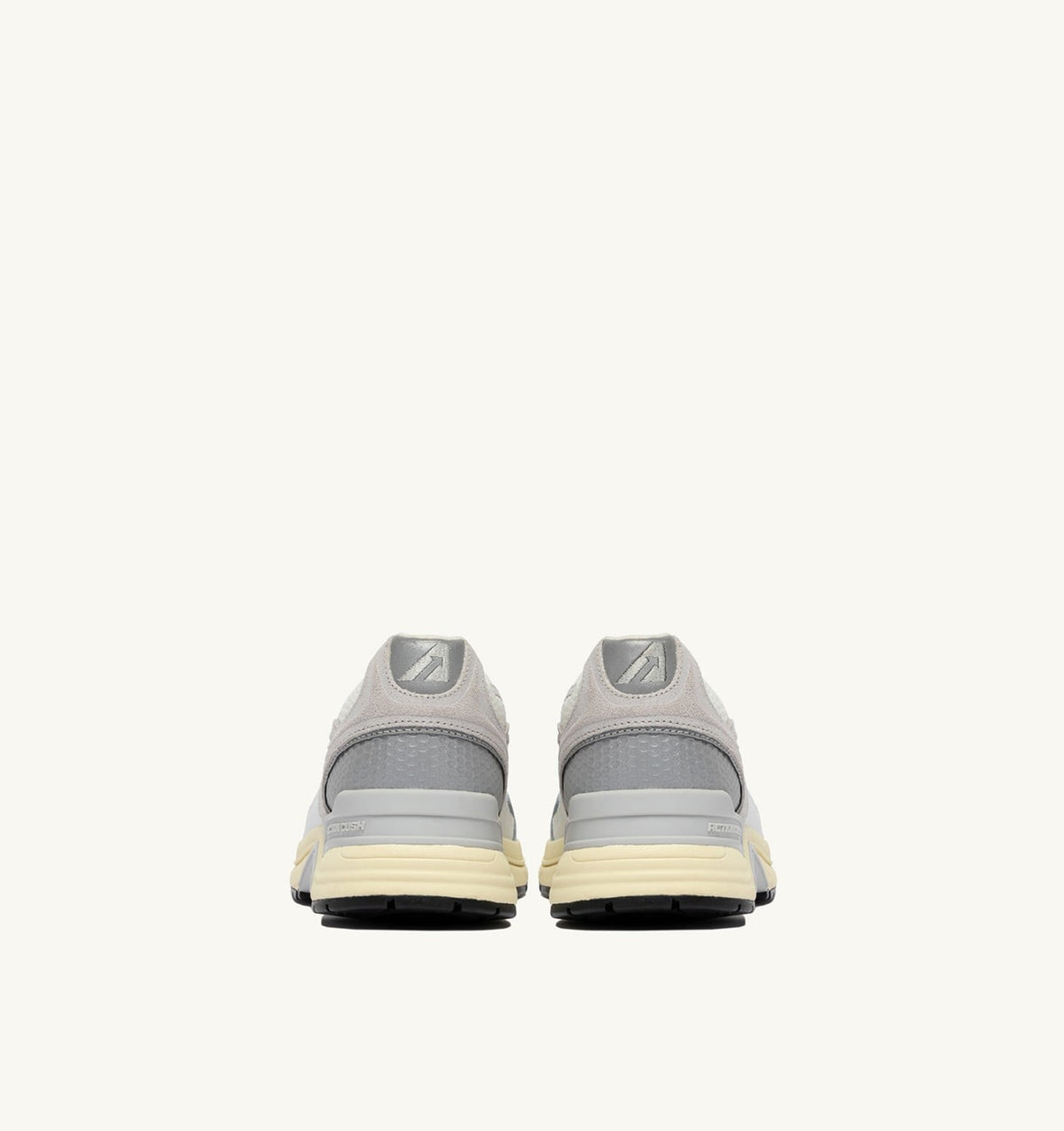 AUTRY HYPERWAY SNEAKERS IN WHITE AND GRAY MESH AND LEATHER