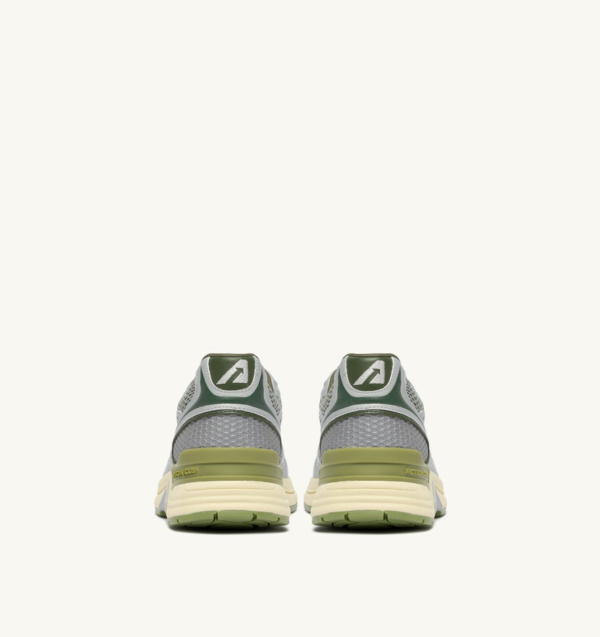 AUTRY HYPERWAY SNEAKERS IN SILVER SEA GRASS AND CYPRESS SYNTHETIC LEATHER AND MESH
