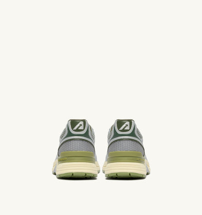 AUTRY HYPERWAY SNEAKERS IN SILVER SEA GRASS AND CYPRESS SYNTHETIC LEATHER AND MESH
