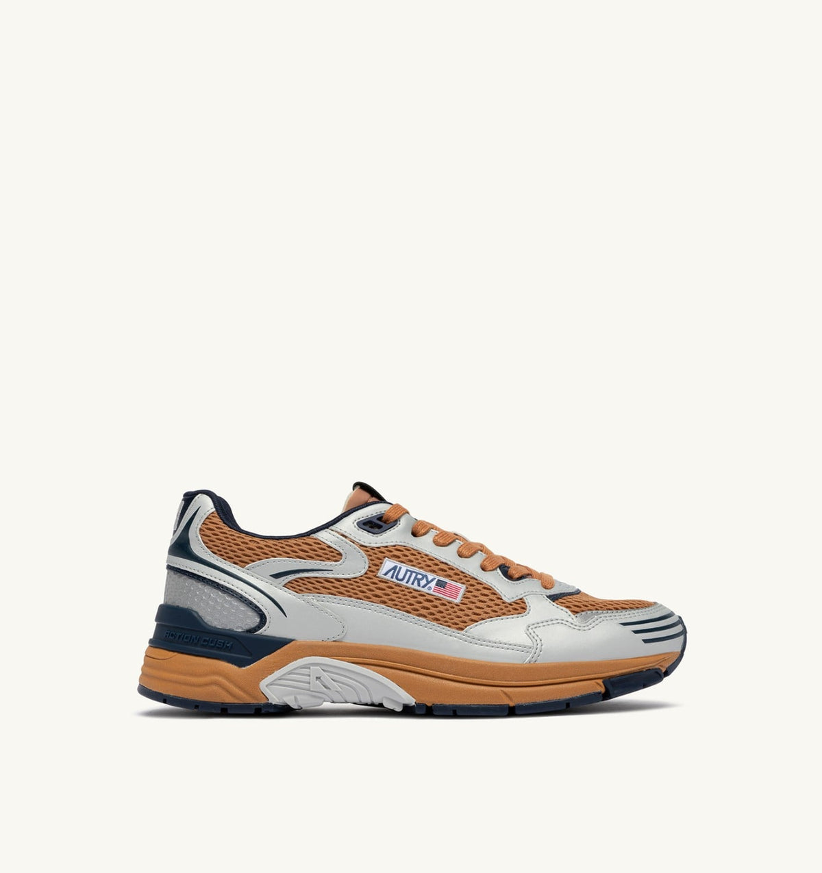AUTRY HYPERWAY SNEAKERS IN SILVER BISCUIT AND SPACE SYNTHETIC LEATHER AND MESH