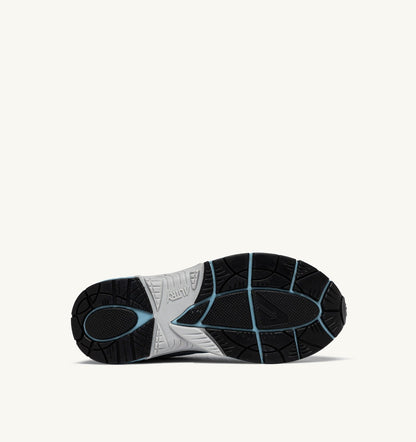 AUTRY HYPERWAY SNEAKERS IN SILVER BLACK AND FORGET ME NOT SYNTHETIC LEATHER AND MESH