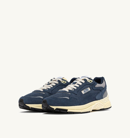 AUTRY HYPERWAY SNEAKERS IN DENIM AND SILVER MESH AND SUEDE