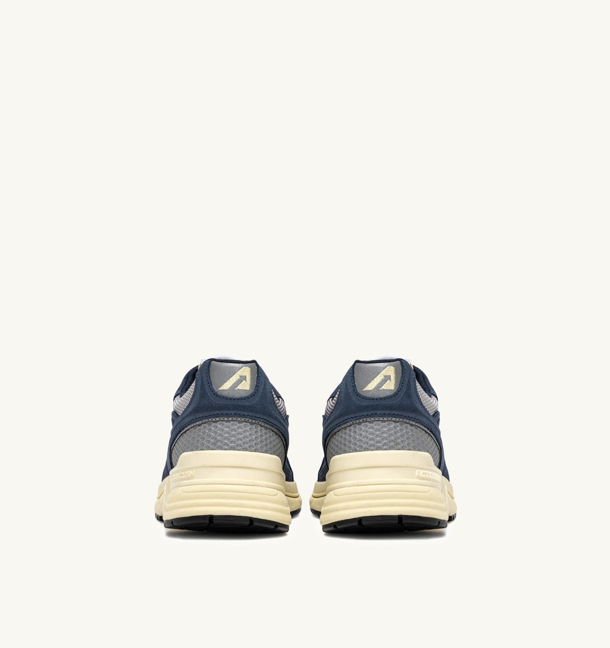 AUTRY HYPERWAY SNEAKERS IN DENIM AND SILVER MESH AND SUEDE